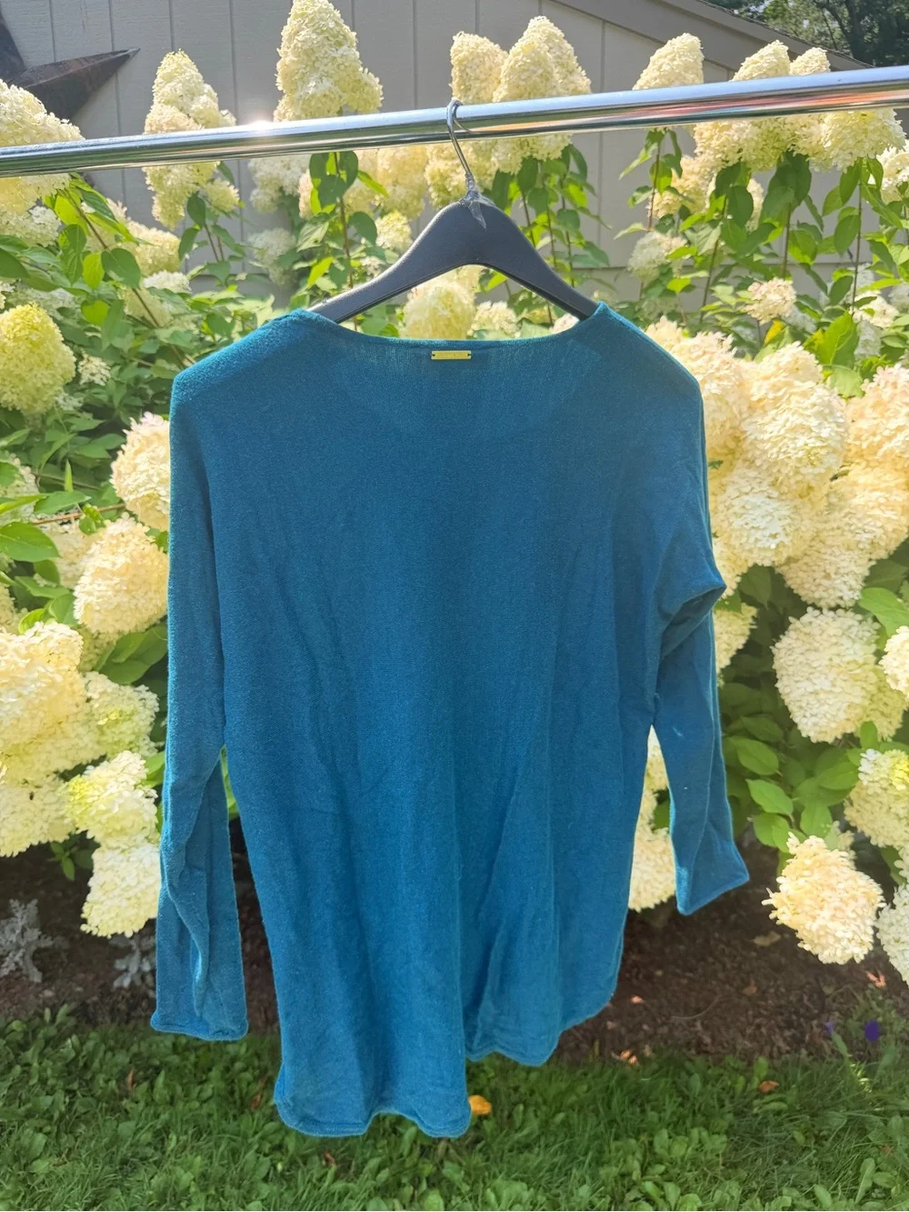 Michael Kors Teal Crewneck Lightweight Sweater
